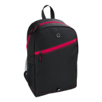 Backpack BB0205 - With Contrast Colour Diagonal Zip Red Std