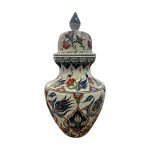 Authentic Turkish Hand Painted Ceramic Art Shah Vase