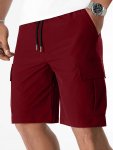 Men's Casual Flap Pocket Drawstring Cargo Shorts Active Shorts Bermuda Shorts