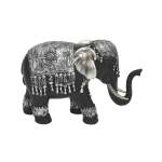 19CM Indian Elephant Black & Silver