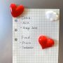 2PCS Refrigerator Magnets Modern Heart-shaped Design Fridge Magnets Cute Decorative Magnets Office Magnets Personalized Fridge Magnet For Kitchen Office Whiteboard Locker Cabinet And Dishwasher