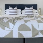 Amanda Cotton - Shapes Olive white - 200 X 230 Cm Double