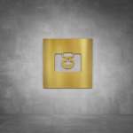 First Aid Sign D02 - Brushed Brass