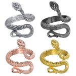 1PC New Fashionable Open Ring With Snake Design For Men