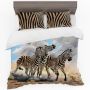 Zebra Duvet Cover Set By Delene Lambert Double