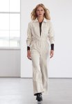 Limited Edition Stone Belted Pocket Detailed Suede Jumpsuit