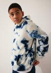 Printed Hoodie - Dark Blue Tie-dye