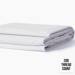 Dbl qn 200TC Flat Sheet White