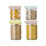 4 Piece Canister Set Multicoloured