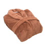 Club Classique Coral Fleece Bathrobes - Various Colours & Sizes - Med / Brown