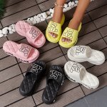Women's Fashion Platform Slides Bear & Letter Graphic Slip On Wedge Shoes Casual Summer Outdoor Eva Slides
