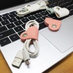 6PCS Mixed Color Heart Shaped Cord Organizer Earphones Headphones Cable Winder Organizer Pu Leather Cable Organizer Gifts For Me