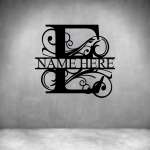 E - Alphabet Personalized Monograms - 450MM Rust Coat