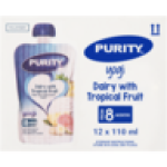 Purity From 6 Months Yoghurt With Tropical Fruit Yogi 12 X 110ML