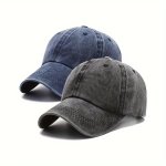 Retro Washed Distressed Baseball Cap For Men Women Unisex Adjustable Sports Cap