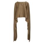 Brown Satin Cape Top
