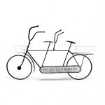 Metal Bicycle Design Planter White HX7675
