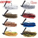 Goture 8PCS Bionic Fishing Lure With Weed Guard Topwater Jig Lures For Bass Trout Pike Buzzbait For Freshwater Saltwater