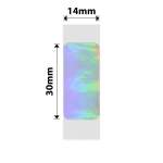 NB428 - - B18 N1 - 14X30MM - 190 Silver Hologram Labels