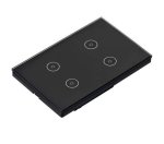 Smart Wi-fi Light Switch 4 Gang QT-ATS04L Black