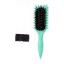 New Green Wheat Straw Massage Hair Curling Comb And 20 Black Hair Ties