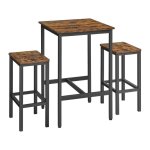 Bragg Medan Dining Bar Table And Stools Set Brown