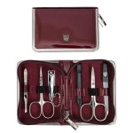 Manicure Set Laquered Burgundy Fashion Material 5229 Pn