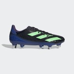 Adidas Unisex Rugby Adizero RS7 Sg Boots In Core Black / Beam Green / Team Shock Pink - Core Black / Beam Green / Team Shock Pink / 13