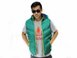 Gents Sleeveless Hooded Jacket - X Large Blue