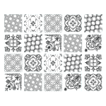 Positano Bianco Wall Tile Stickers - 15CM L X 15CM H