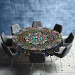 Sunflowers In Full Bloom Round Tablecloth