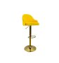 Kc Furn-radack Velvet Bar Chair With Gold Frame Mustard Yellow