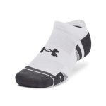 Under Armour Performance Tech Unisex Sports No Show Socks White 3 Pack - M
