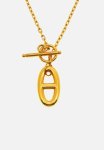 Modern Fob And Designer Necklace - Gold