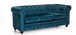 Velvet 3 Seater Chesterfield