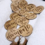 Wooden Milestone Discs Months 1-12