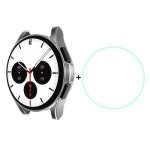 For Samsung Galaxy WATCH4 Classic 46MM Enkay Hat-prince Full Coverage Electroplate Soft Case Tpu HD Clear Cover + Tempered Glass