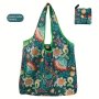 Large Capacity Foldable Shoulder Bag With All-over Pattern - Reusable Polyester Shopper Tote