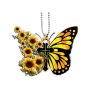 Jesus Cross Christian Pendant Sunflower Butterfly God Faith