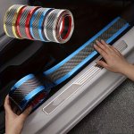 Car Door Sill Protection Strip Carbon Fiber Style Car Body Rearview Mirrors Bumper Anti-scratch Protection Stickers Auto Decorat