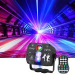 Amki Party Light Dj Disco Party Light By Sound Activated Remote Control Rgb LED Projector Stage Light With Time Function For Ind