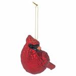 Raz Imports Red Cardinal Bird Glass Christmas Tree Ornament 5.25 Inch