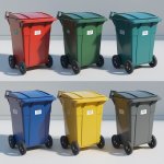 660 Liter Grey Wheelie Bin