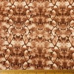 Scuba Digital Print Brown Snake Print