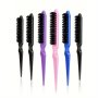 Professional 3-ROW Teasing Comb For Fluffy Styles - Durable Abs Plastic Ideal For All Hair Types