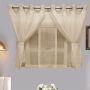 Matoc Designs Curtain - Caf Double Layer - Mystic Voile - Stone - Eyelet - 300CM W X 123CM H