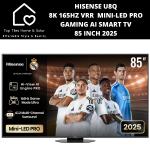 Hisense U8Q 8K 165HZ Vrr Mini-led Pro Gaming Ai Smart Tv - 85 Inch 2025