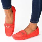 Pierre Cardin 12 Moccasin With Metal Trim Loafer - Red - 8
