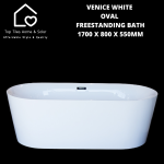 Venice White Oval Freestanding Bath - 1700 X 800 X 595MM