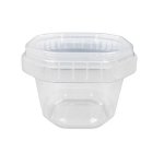 Octagon Tub & Lid 250ML Pack Of 5